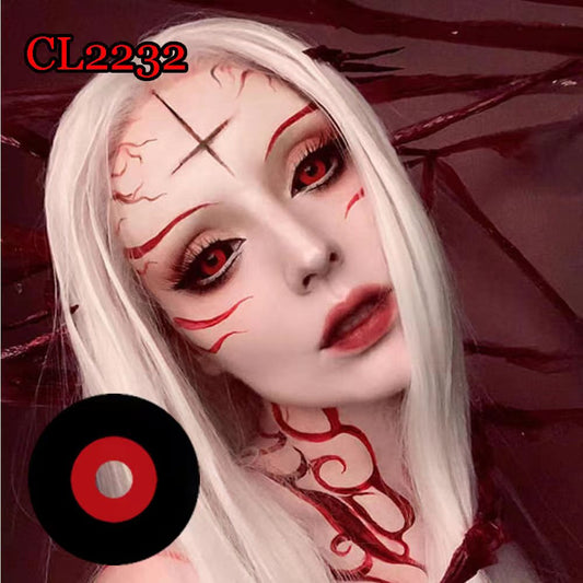 Red Ghoul (Tokyo Ghoul) Sclera Contact Lenses ,22mm ,12 months, 1piar